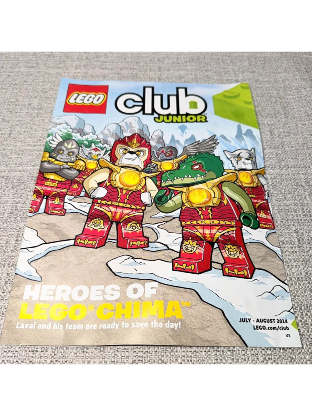 LEGO Club Junior Magazine Heroes of LEGO Chima July August 2014 Laval